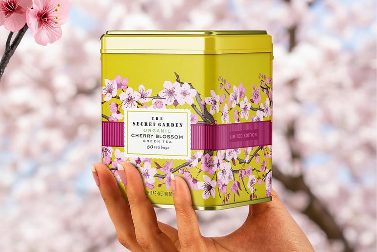 The Secret Garden Organic Cherry Blossom Green Tea 50 Tea Bags