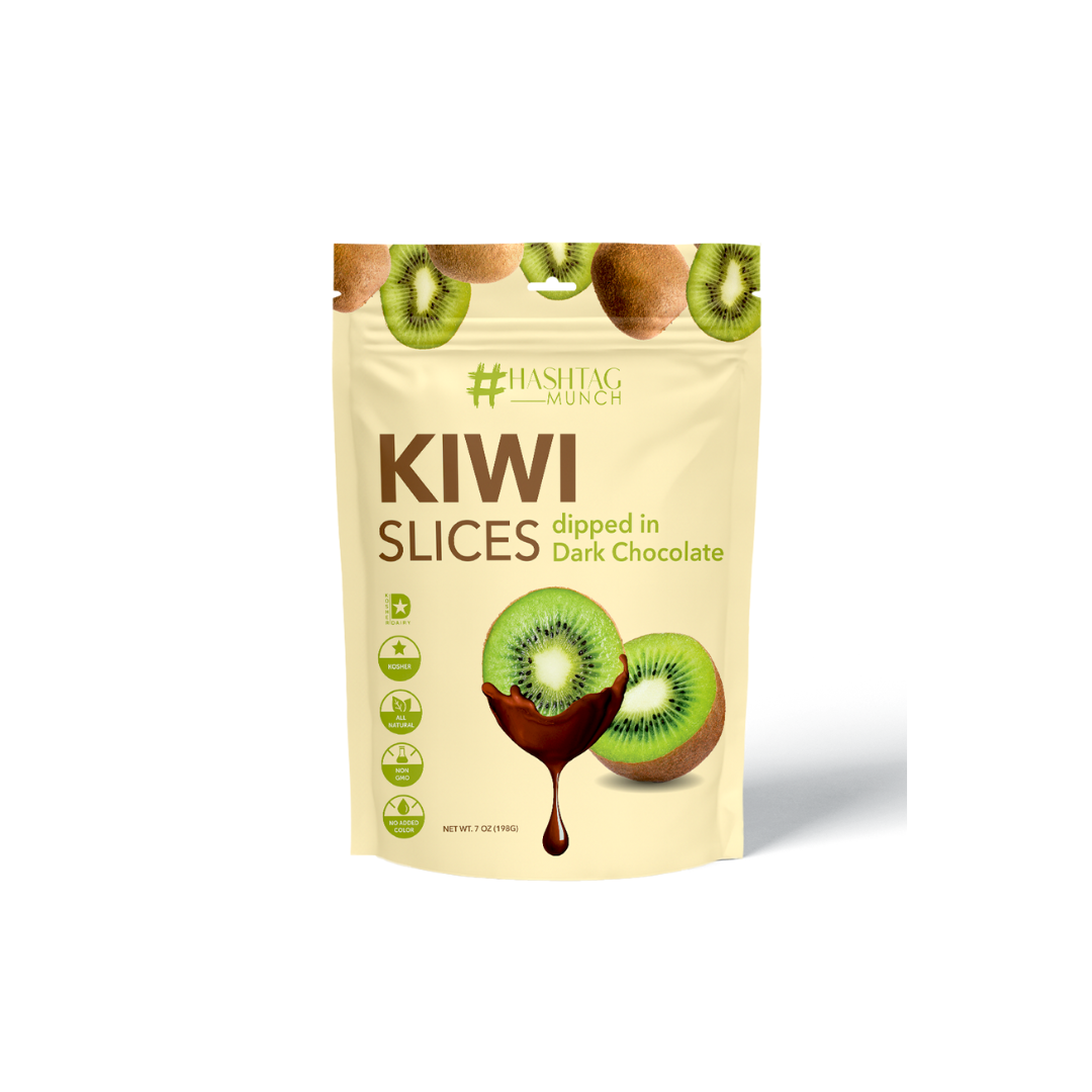 Kiwi Slices dipped in Dark Chocolate