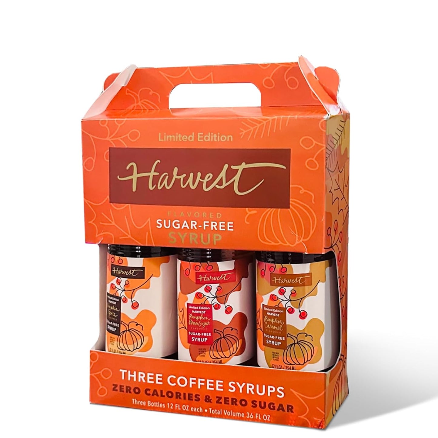 Harvest Flavored Sugar Free Three Coffee Syrups 36 Fl Oz