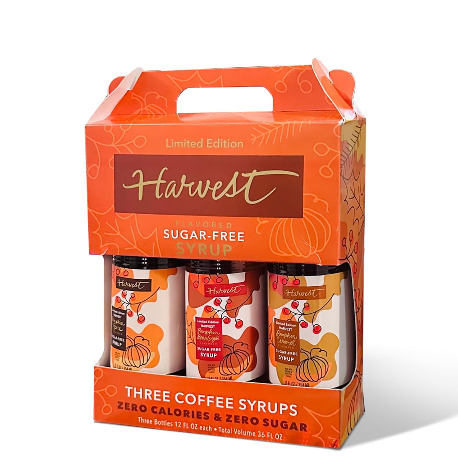 Harvest Flavored Sugar Free Three Coffee Syrups 36 Fl Oz