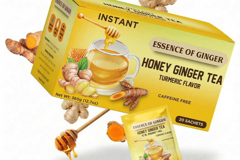Essence of Ginger Honey Ginger Turmeric Herbal Tea