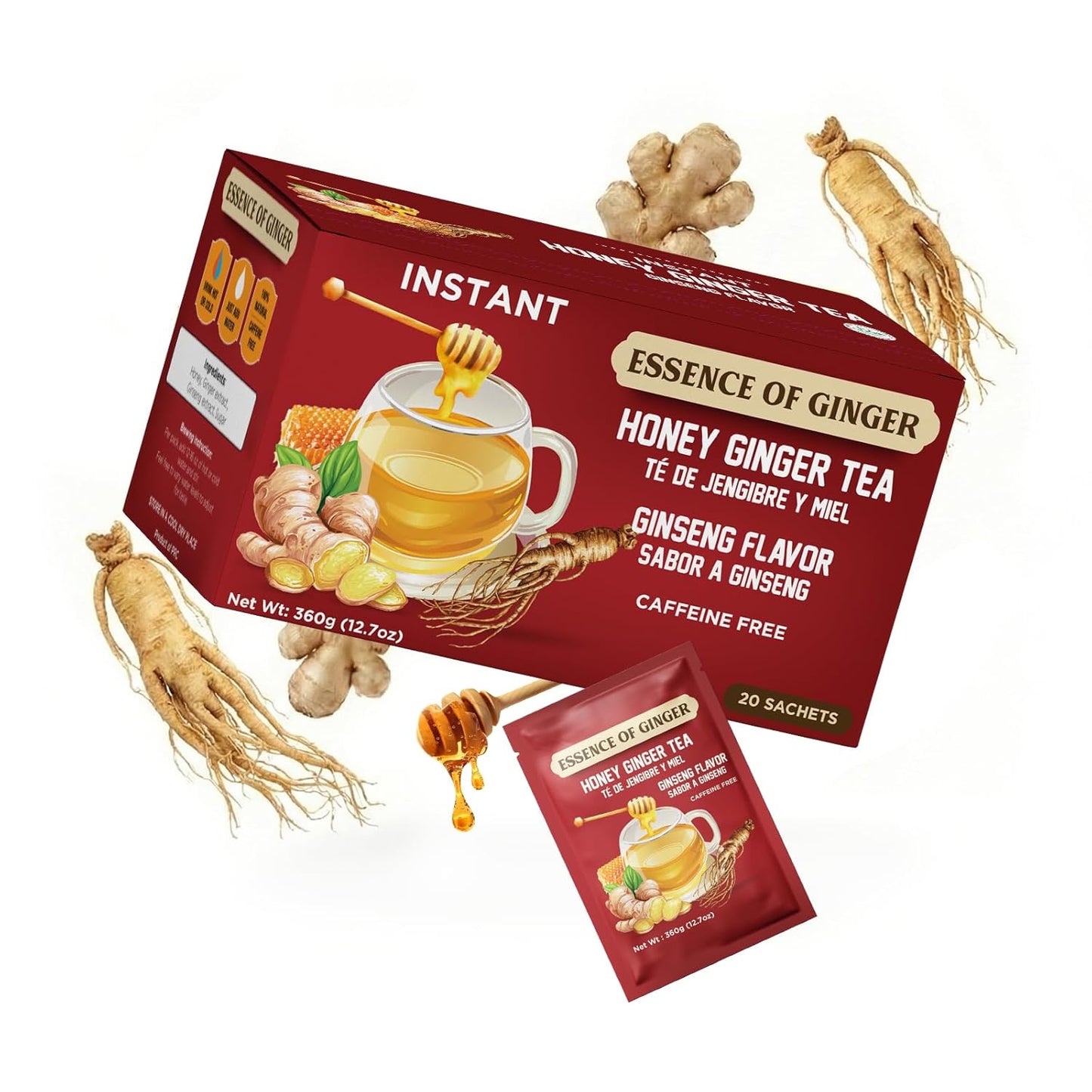Essence of Ginger Honey Ginseng Herbal Tea