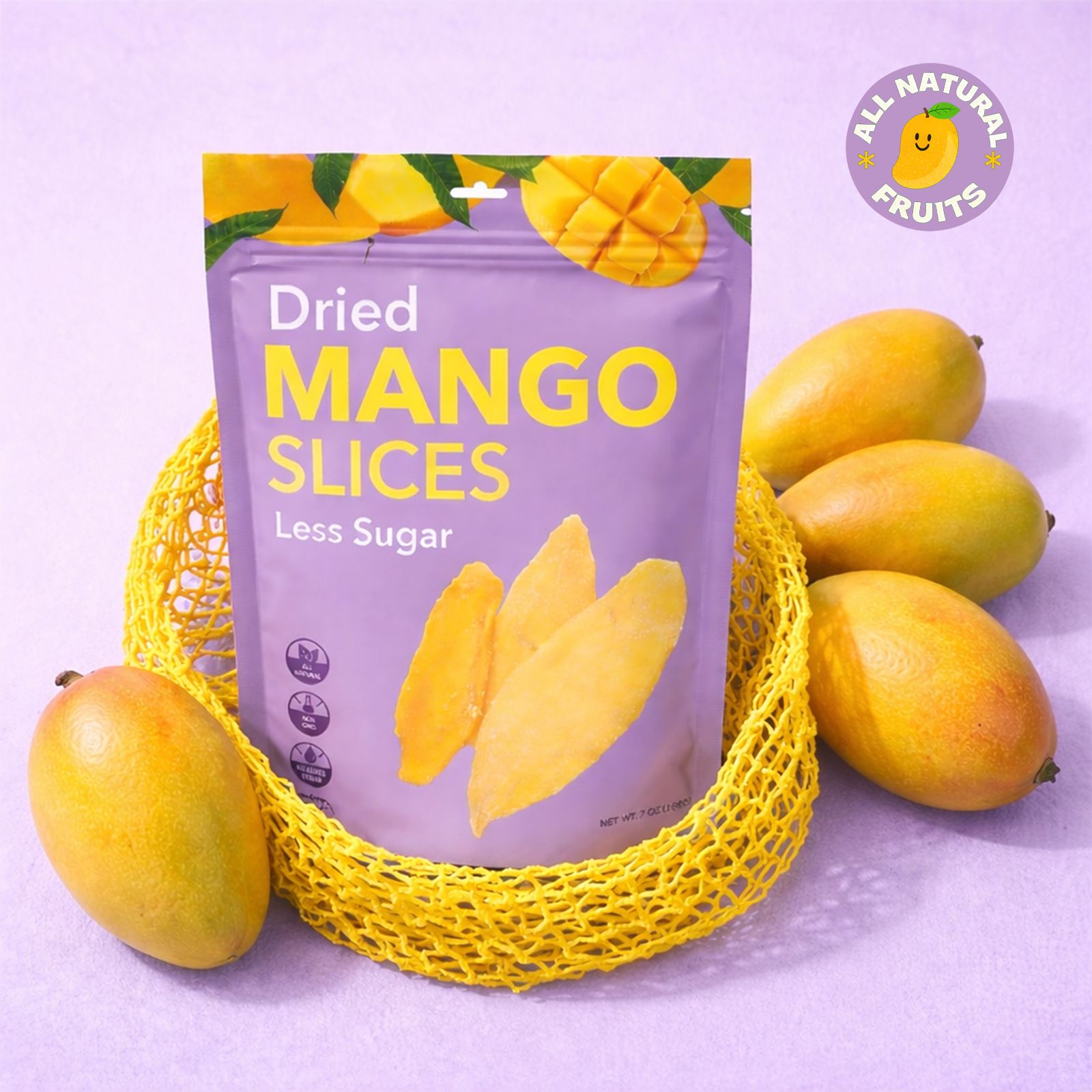 Dried Mango Slices - Less Sugar