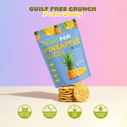 Hashtag Munch Dried Mini Pineapple Slices