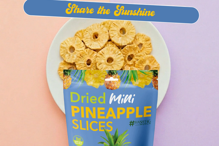 Hashtag Munch Dried Mini Pineapple Slices